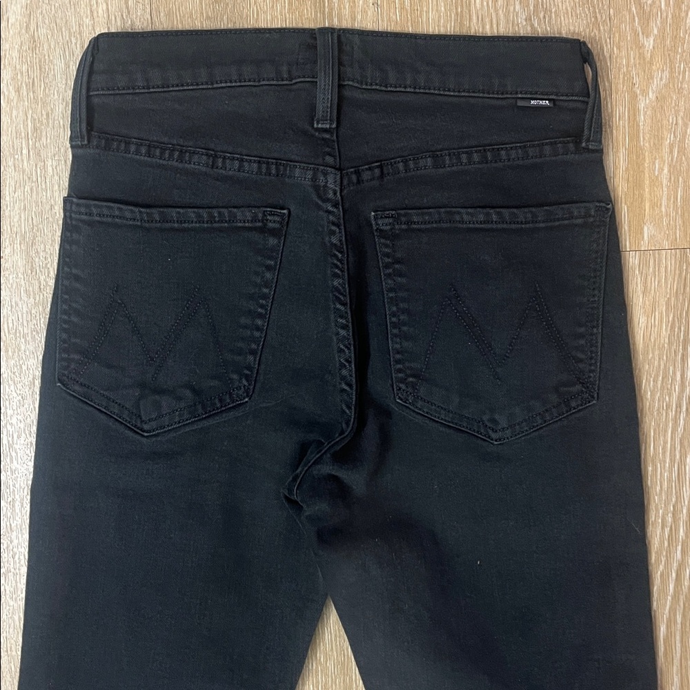 Mother The Tomcat Ankle Lasting Impression Black High Rise Jeans Size 26 - Picture 10 of 15